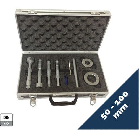 Serie kit micrometri tre punti interni 50-100 mm anelli di riscontro SM 20 S100