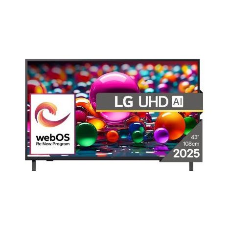 LG – TV LED 43" 4K UHD – Processeur α7 Gen8 AI – Dalle IPS 178° – TruMotion 100 – 3x HDMI – Compatible AirPlay 2 et Google Cast (1/3)