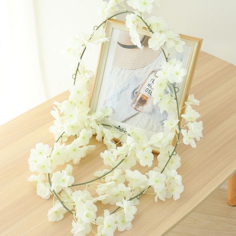 Guirlande Fausse Fleurs - Cerisier En Fleurs - 144 Fleurs - Longueur 1,8 M - Décoration Murale Intérieure - Pour Arche De Mariage Et Décor De Maison (1/5)