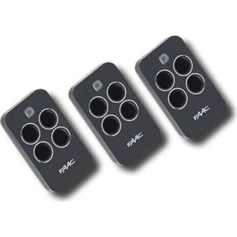 faac 3 x télécommande 4 canaux xt4 433 rc 787456 (1/3)