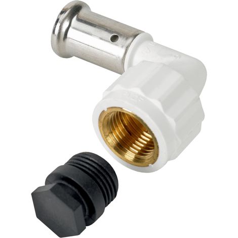 Coude 90° Femelle PVDF blanc multicouche à sertir TH ou BE Ø20x2.0-1/2