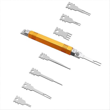 Outil d'extraction de broches de bornes détachable à double tête pour connecteurs AMP Metri Pack Molex - Réparation de moteurs (1/5)