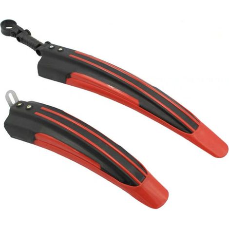 Garde-boue de vélo universel réglable, coloris rouge et noir, accessoire vélo (1/5)