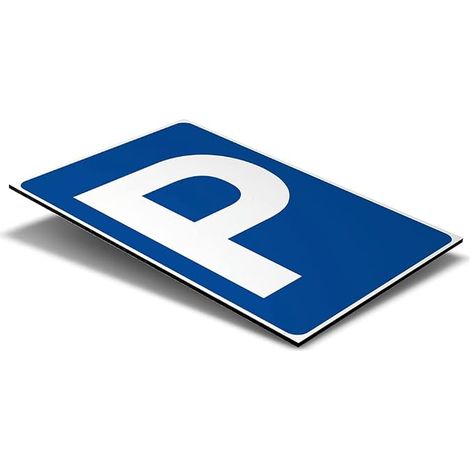 Parking Sign Reflective 20×30 cm, Signs Private Property Parking Defense Metal, Waterproof, With Drilled Holes (1/2)