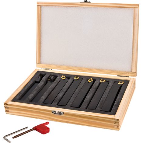 Drehmeißel Drehstahl Set Drehmeißelsatz 7-tlg 16 mm für Drehbank (1/3)