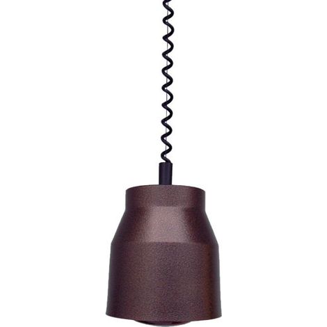 Lampe chauffante infrarouge suspendue, finition cuivrée noir, 250 W, 220 V - MONO