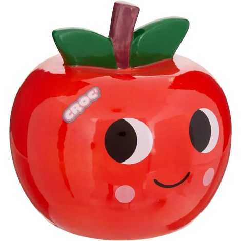 Tirelire Pomme en Dolomite "Chachapop" 13cm Rouge (1/3)