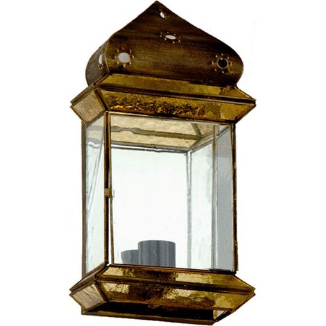 Aplique 3 caras 1xe27 ambarina cuero/ambar 36x18x11 cm (1/4)