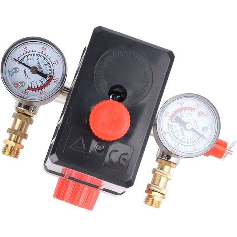 Pressostat à double sortie 125 PSI avec vannes de régulation, 220 V (1/5)