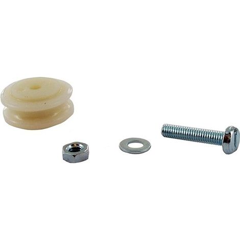 Jeu de 2 roues universelles Ø22mm pour porte de serre coulissante. (1/2)