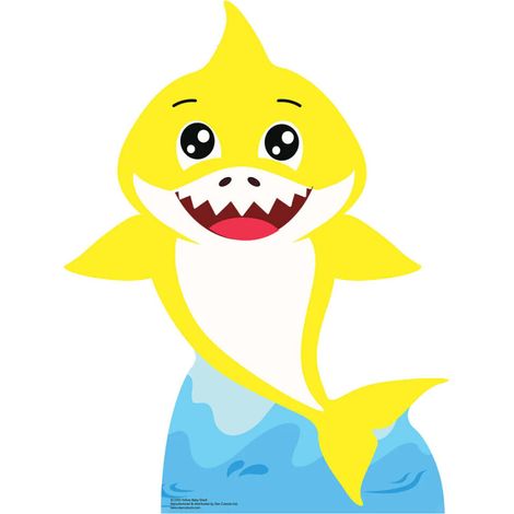 Figurine en carton Baby Shark bébé jaune -Haut 93 cm (1/5)