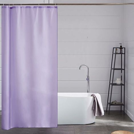 Grand Rideau Douche Imperméable,avec 16 Crochets,Violet,Super Large,240 x 180 cm,Rideaux Baignoire pour Salle de Bain,Anti Moisissure,Lavable en Machine,Textile en Polyester (1/5)