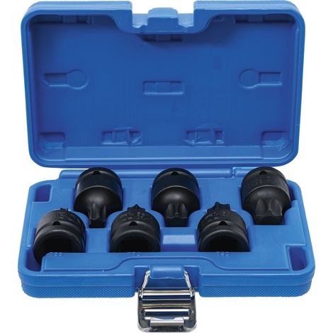 BGS Kraft-Bit-Einsatz-Satz Antrieb Innenvierkant 20 mm (3/4 Zoll) T-Profil (für TX) T55 - T100 6 tlg.