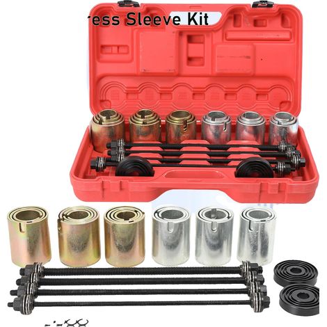 Ensemble d'outils pour douilles et roulements, 26 pièces, 20 adaptateurs, boîtier en plastique dur ABS durable, acier 45 de haute qualité, adapté à divers véhicules (1/5)