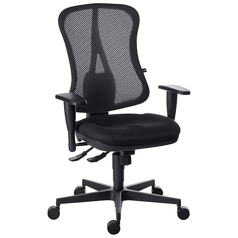 Chaise de bureau Head Point - Synchrone - avec accoudoirs réglables 2D - noir - Maxiburo (1/4)