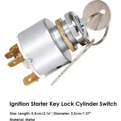 Contacteur D Allumage - Interrupteur Demarrage Moteur 12 V - 3 Positions On Off - Pour Voiture Moto Bateau - 1 Unite (1/4)
