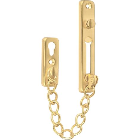 Serrure à chaîne de porte de sécurité Loquet de verrouillage de porte robuste avec boutons-pression à ressort Serrures à chaîne en acier inoxydable pour porte intérieure