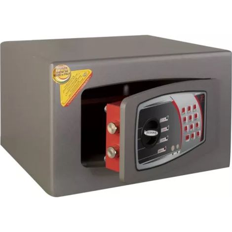 TECHNOMAX - Coffre-fort à fixer à combinaison électronique digitale, certifié EN 14450:18-S1, 2 pênes, 18 L, 22x35x30 cm