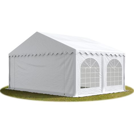 5x4 mTendone per feste PREMIUM PVC bianco 100% impermeabile Gazebo da giardino Tendone da esterno Tenda party