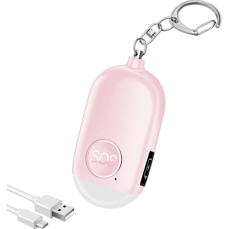 Alarme anti-attaque personnelle avec porte-clés, alarme de poche 130 dB, adaptée aux femmes, aux enfants et aux personnes âgées (1/5)