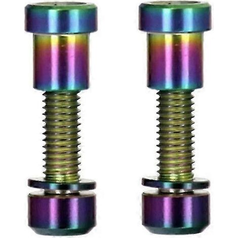Vis de potence en alliage de titane M5x18 mm avec rondelle pour guidon de vélo de route, vis de rehausse de potence colorée (1/5)