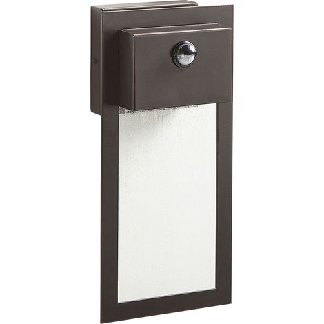 Applique Murale à LED d'Extérieur Noire en Métal et Verre Design Moderne Elliot
