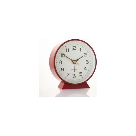 Montre analogique vintage, sans tic-tac, métal/ABS, rouge (1/5)