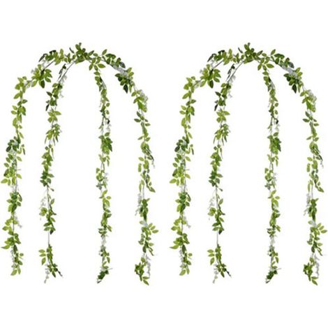 aus 4 realistischen künstlichen Glyzinienblüten und (1/5)
