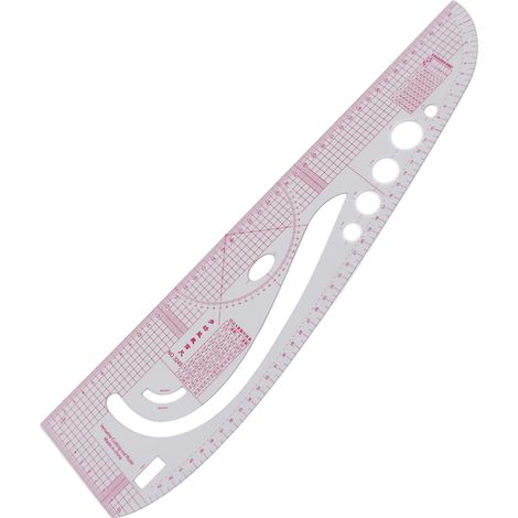 Righello da sarto 3245, corpo trasparente ad alta precisione, plastica multifunzionale professionale per la progettazione di costumi. (1/5)