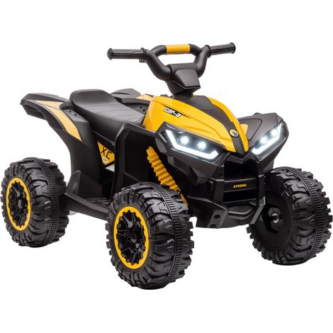 12V Ride-On Quad Bike w/ Music, Horn, for Ages 3+ Years - Yellow (1/5)