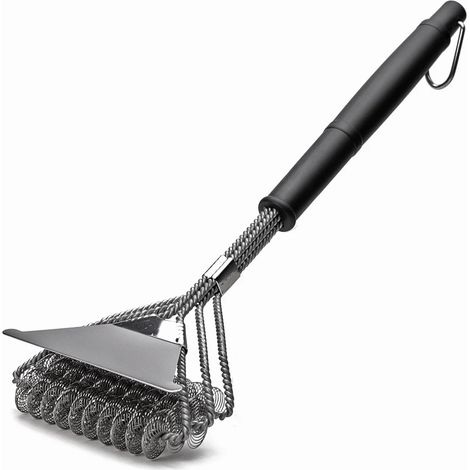 Brosse de sécurité pour barbecue sans balais. Nettoyant en acier inoxydable antirouille. Accessoires de barbecue de qualité supérieure - AquaForge (1/5)