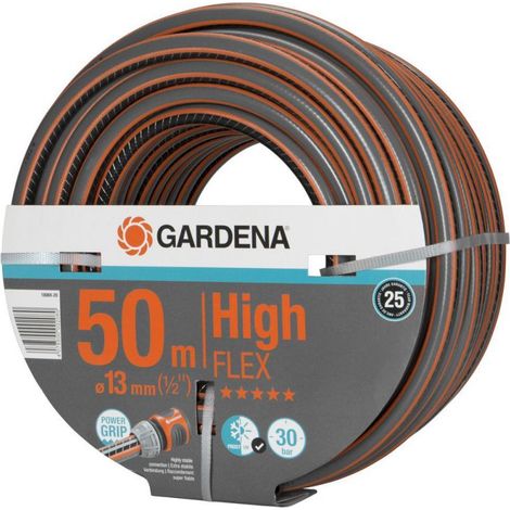 Gardena – Tuyau d'arrosage Comfort HighFLEX 50 mètres – Diamètre 13 mm – Résistant à 30 bars – Flexible et anti-torsion (1/7)