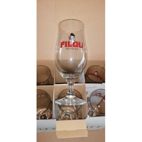 Lot de 6 verres Filou - 50 cl - Verres à bière belges - Série