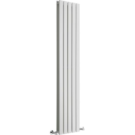 Milano Alpha White Vertical Column Double Flat Panel Radiator - 1600mm x 350mm (1/5)