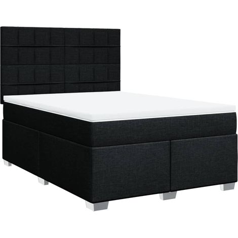 Maison Exclusive - Boxspringbett mit Matratze Schwarz 140x190 cm