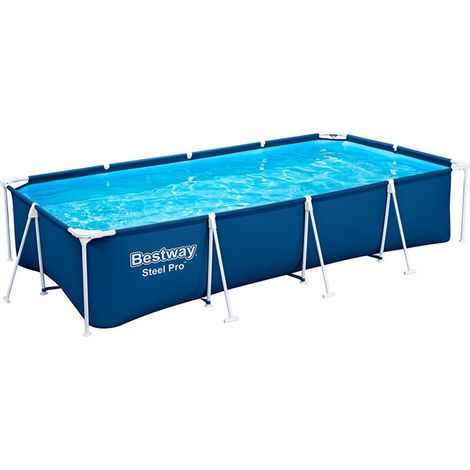 Piscina Steel Pro Bestway 400 x 211 x 81 cm con pompa filtro 58381 e cartuccia filtrante 58093