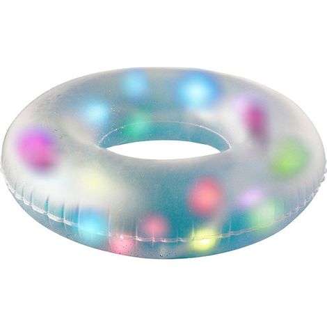 Bouée De Natation Lumineuse 110 Cm, Anneau Flottant En PVC Avec Led Rechargeable Et Détachable, Accessoire De Piscine Eclatant Pour Adultes Et Enfants-KZQ