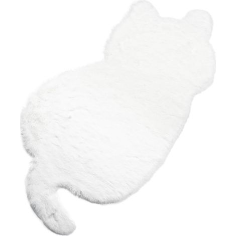Tapis en Forme de Chat, Tapis Shaggy pour Chambre 74x93cm (1/5)