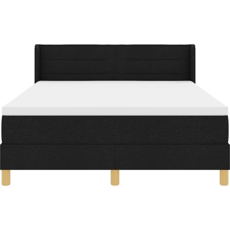 Maison Exclusive - Letto a molle con materasso Nero 200 x 160 cm Tessuto (1/5)