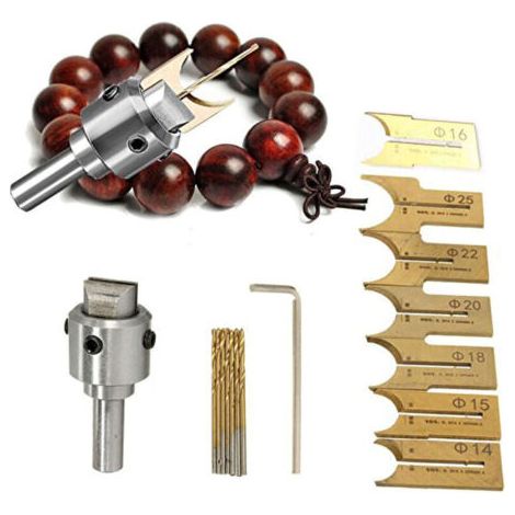 Fraise Dureté Perle Travail Du Bois Perle Maker Foret Ensemble Routeur Bit Set Petit Portable Haute-Dureté Alliage Acier Outil Kit 16 pcs (1/5)
