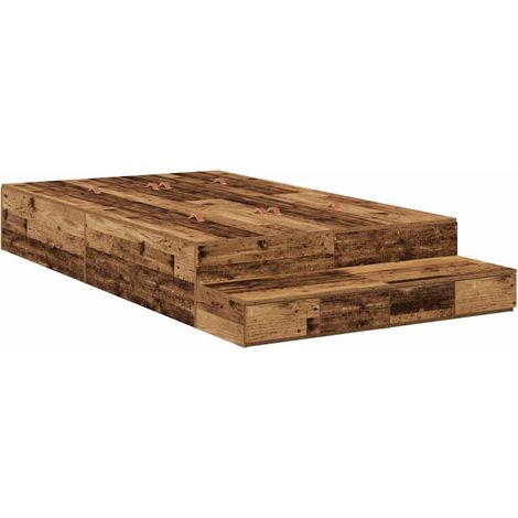 Maison Exclusive - Struttura letto con contenitore Legno vecchio 120 cm