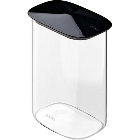 GUZZINI Barattolo Rettangolare Fresh & Style 1.300 Ml Vetro Tappo Nero