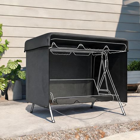 Hamac de jardin avec 215 cm preto en PE (1/5)
