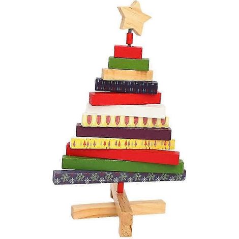 Drehbarer Weihnachtsbaumschmuck aus Holz – Tischdeko zum Basteln für Zuhause, Partys und Feste