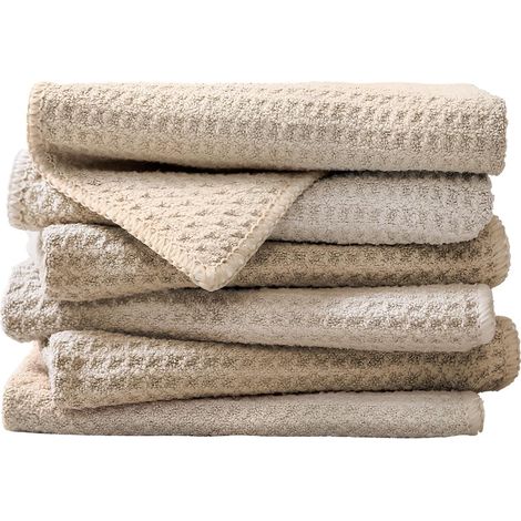 Panni multifunzionali in microfibra - Strofinacci per piatti, panni per la pulizia - 6 pezzi - Kaki - 30 x 30 cm (1/5)