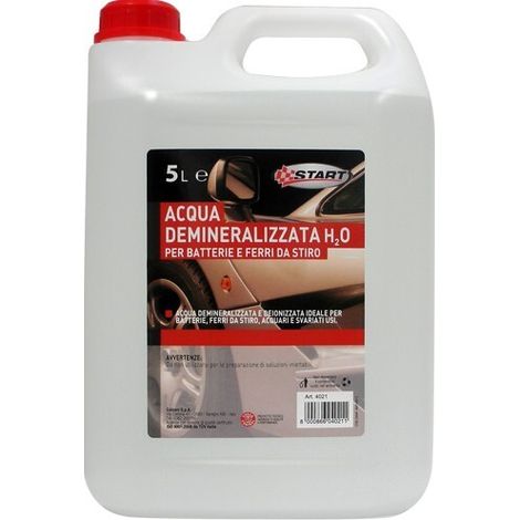 Acqua demineralizzata H2O per batterie e ferri da stiro 5L