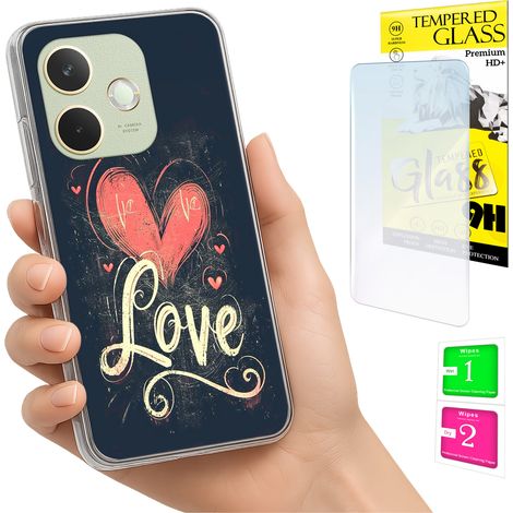 Custodia per Oppo A5 Pro FOTO Cover posteriore grafica Cuore + vetro 9H (1/5)