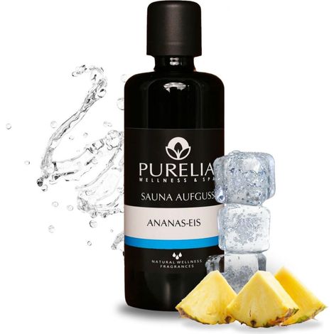 PURELIA Saunaaufguss Konzentrat Ananas-Eis 100 ml natürlicher Sauna-aufguss - reine ätherische Öle