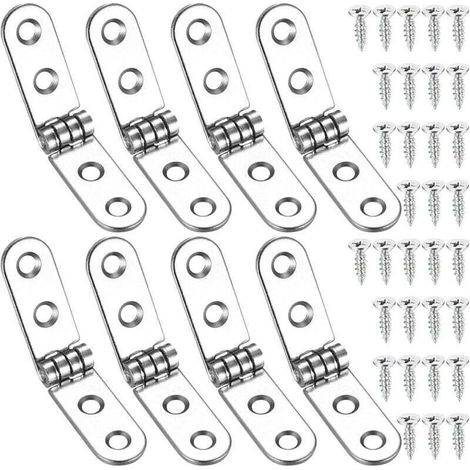 Cerniere pieghevoli a 180° – Set da 8 pezzi per macchine da cucire, mobili o porte indipendenti – Acciaio resistente, facile installazione