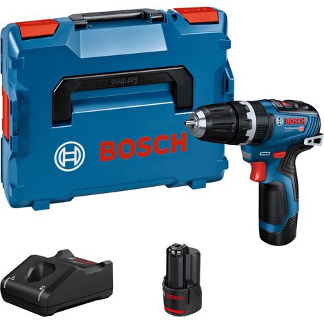 perceuse-visseuse à percussion sans-fil 12V System GSB 12V-35 (couple dur/tendre 20/35 Nm, avec 2 batteries 3,0 Ah, chargeur GAL 12V-40, L-BOXX) (1/5)
